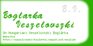 boglarka veszelovszki business card